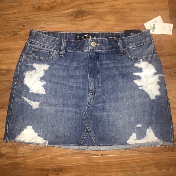 High Rise Denim Skirt - Picture 2 of 3